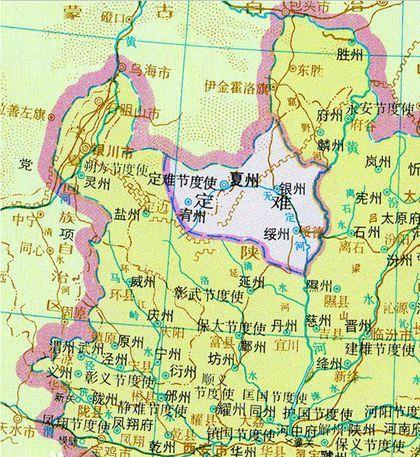 五州局势（粉红色部分）